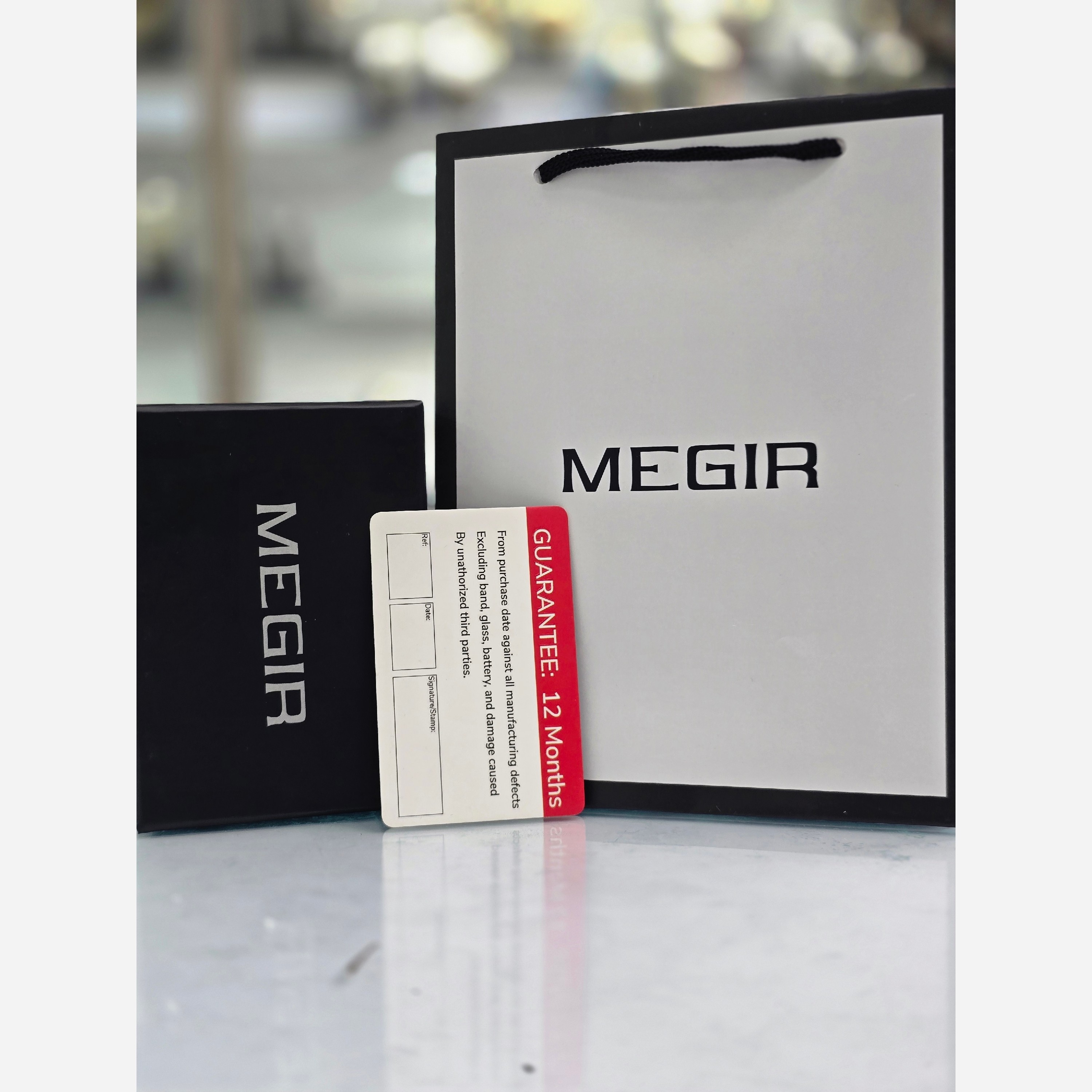 ساعت مچی مردانه MEGIR اورجینال بند برزنتی
