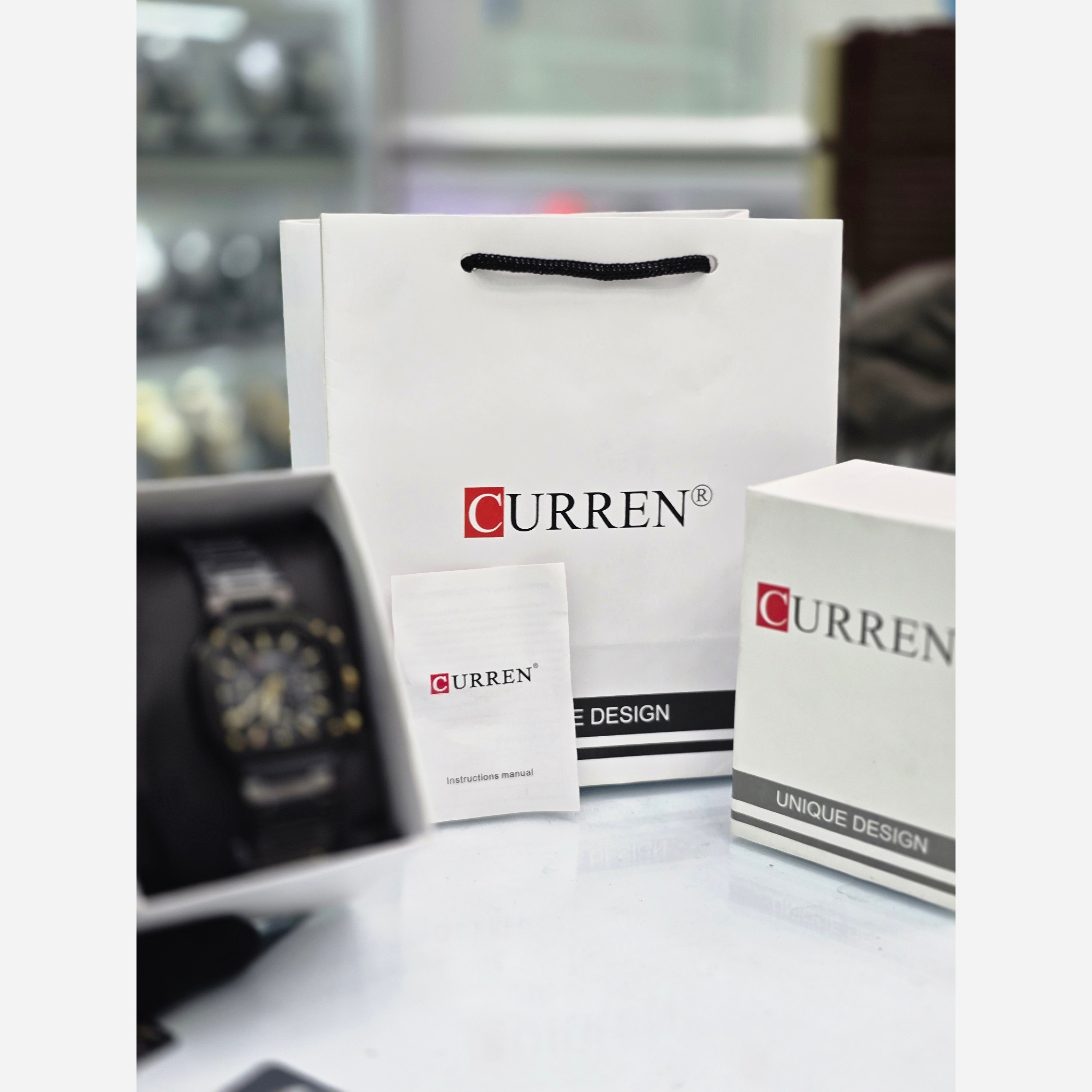 ساعت مچی مردانه کرن curren هشت ضلعی لاکچری