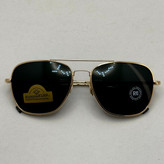 عینک آفتابی خلبانی رندولف شیشه سنگ آنتی رفلکس مشکی فریم طلایی فول پک RANDOLPH AVIATOR RE 58 24K GOLD