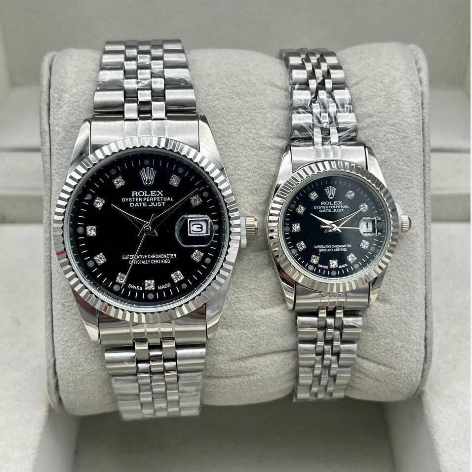 ساعت مردانه و زنانه رولکس Rolex دیت جاست نقره ای