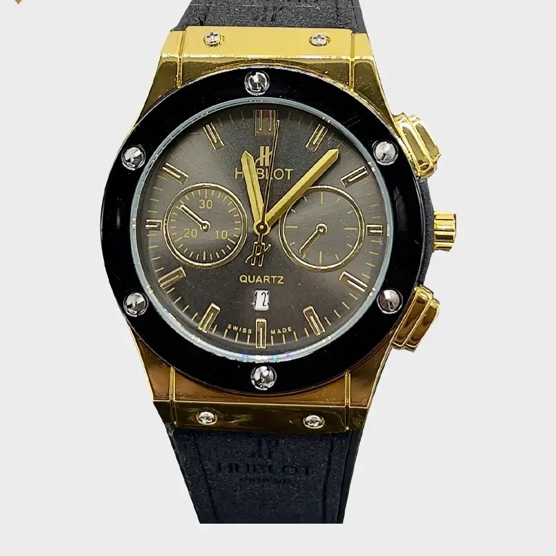 ساعت مچی مردانه هابلوت تاریخ دار کیفیت درجه یک با جعبه و کارت گارانتی و ارسال فوری تماما اقساط