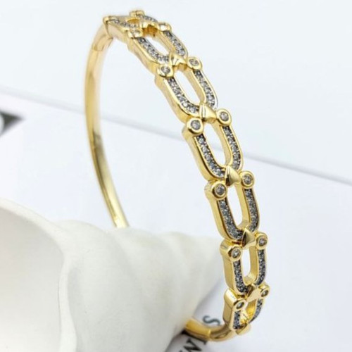 دستبند زنانه طرح تیفانی Tiffany نگین کاری شده سایز freesize رنگ ثابت کد zmp (پس کرایه)