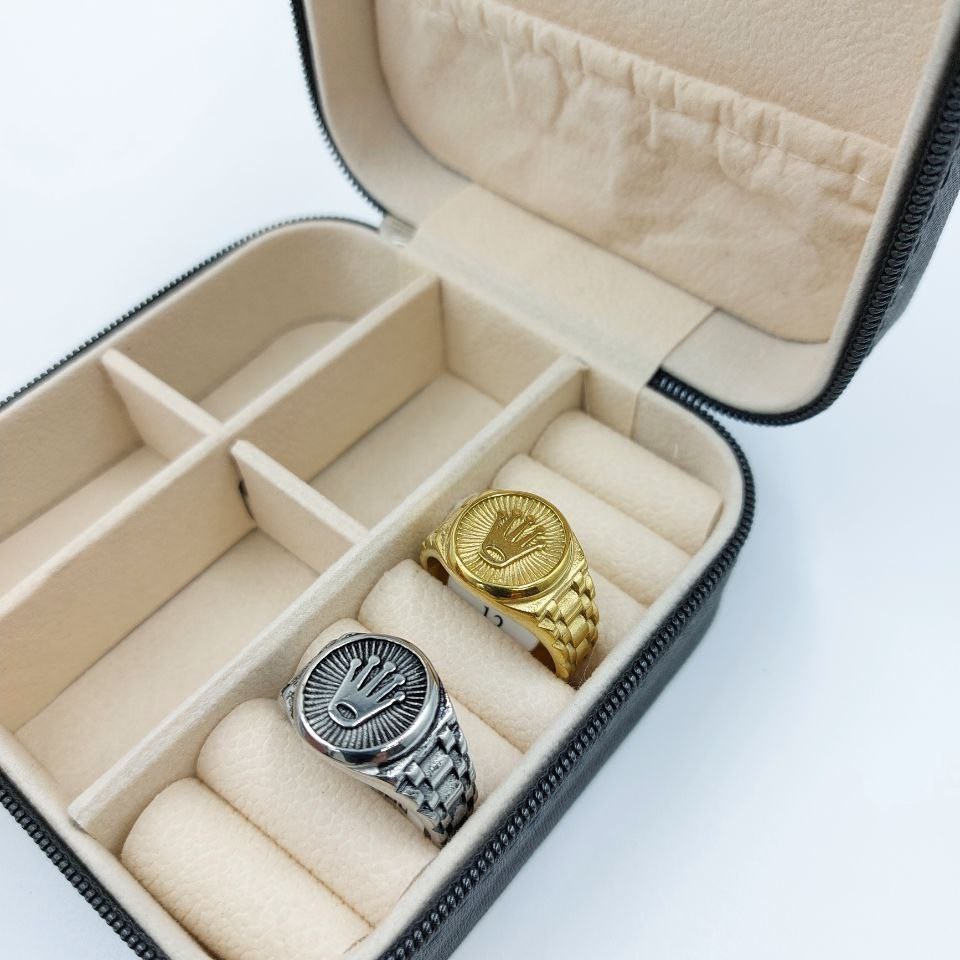انگشتر استیل مردانه طرح رولکس Rolex تنوع طرح رنگ کاملا ثابت کد mp (پس کرایه)