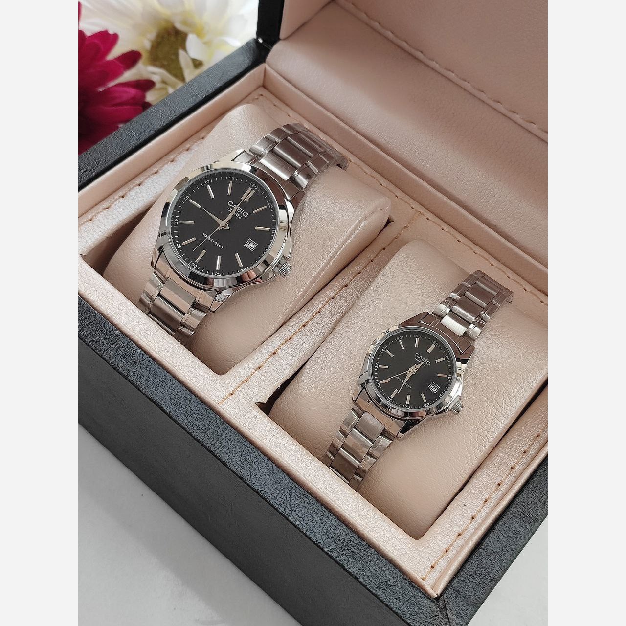 ساعت ست زنانه و مردانه مارک CASIO ضد آب موتور ژاپن