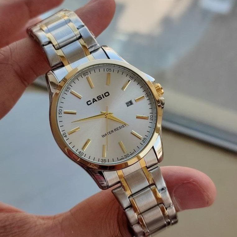 ساعت زنانه تاریخدار مارک CASIO موتور ژاپن و ضد اب در 7 طرح و رنگ مختلف