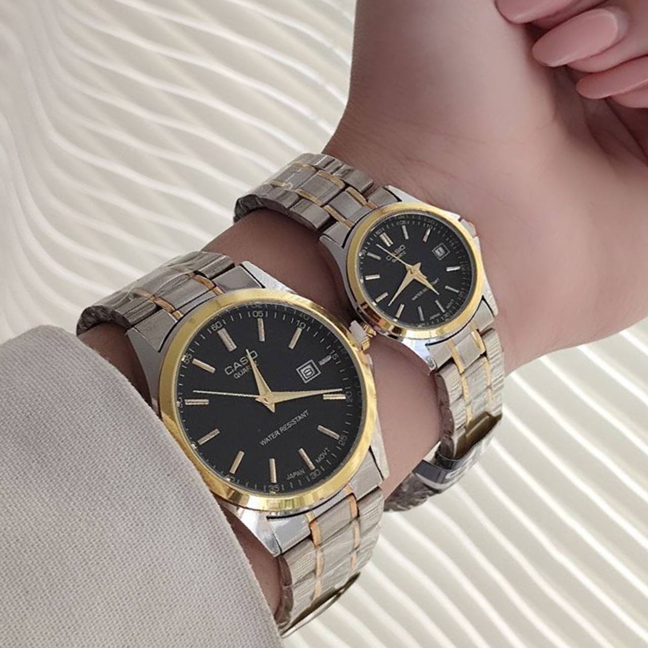 ساعت مچی زنانه و یا مردانه قیمت تک کاسیو استیل تاریخدار موتور ژاپن مارک معروف CASIO نمونه درجه یک ارسال رایگان