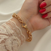 دستبند رنگ ثابت طرح طلا ژوپینگ کد 456