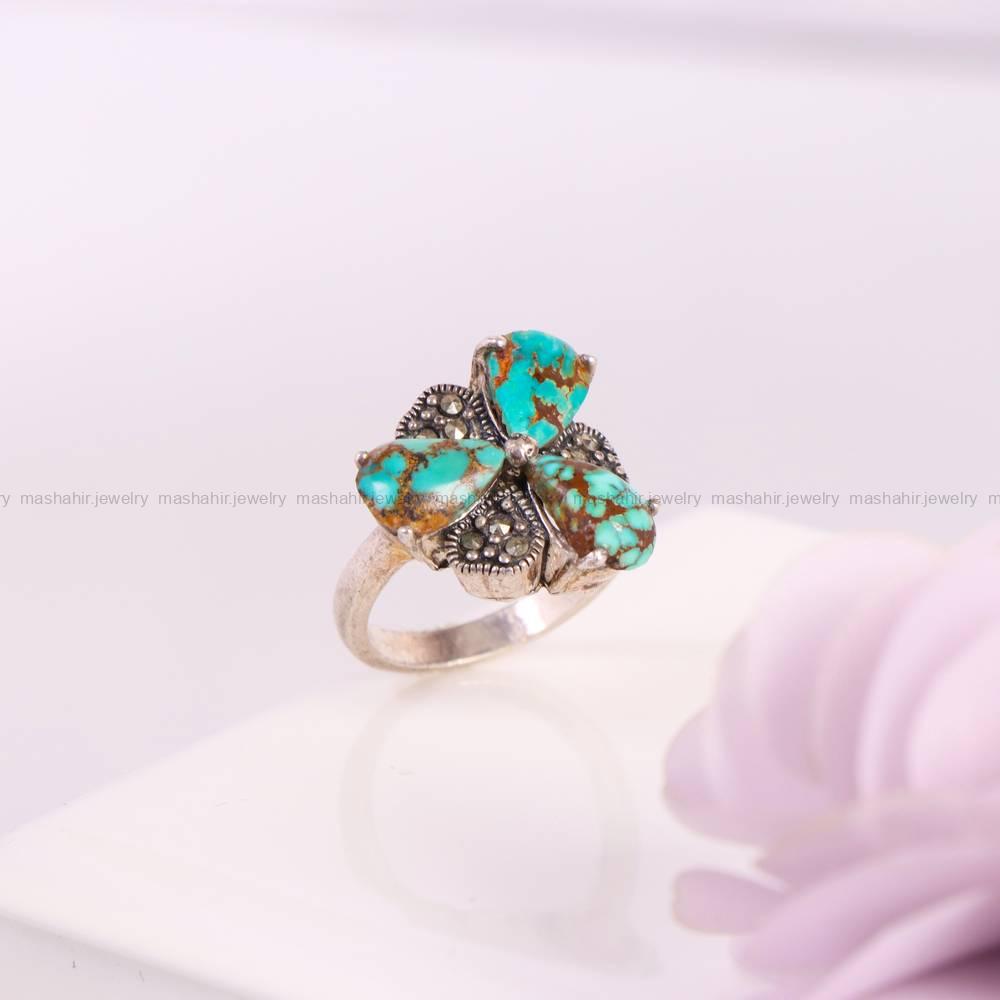 انگشتر فیروزه شجری زنانه کد 5241