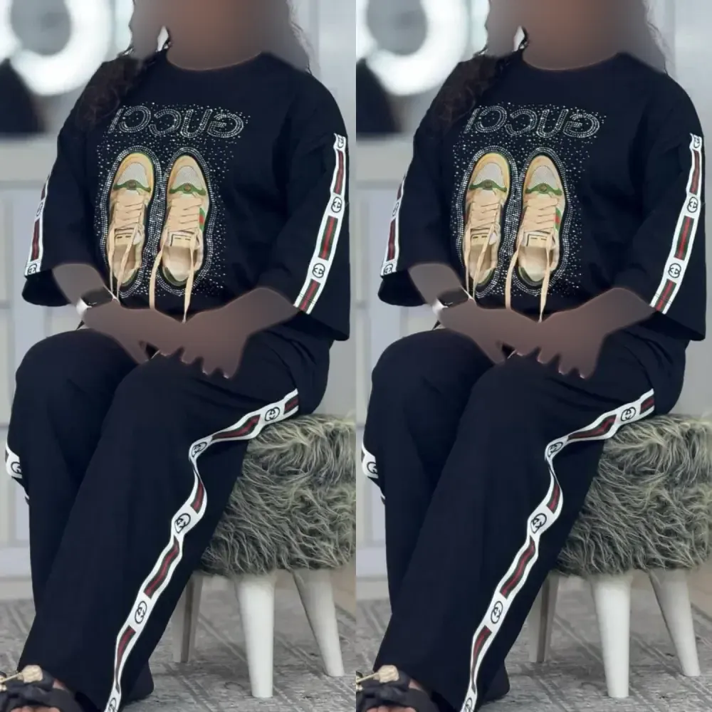 ست کتونی زنانه پنبه گلکسی رنگ مشکی سایز فری 38 تا 46