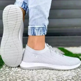 کفش اسکیچرز مردانه و زنانه طوسی