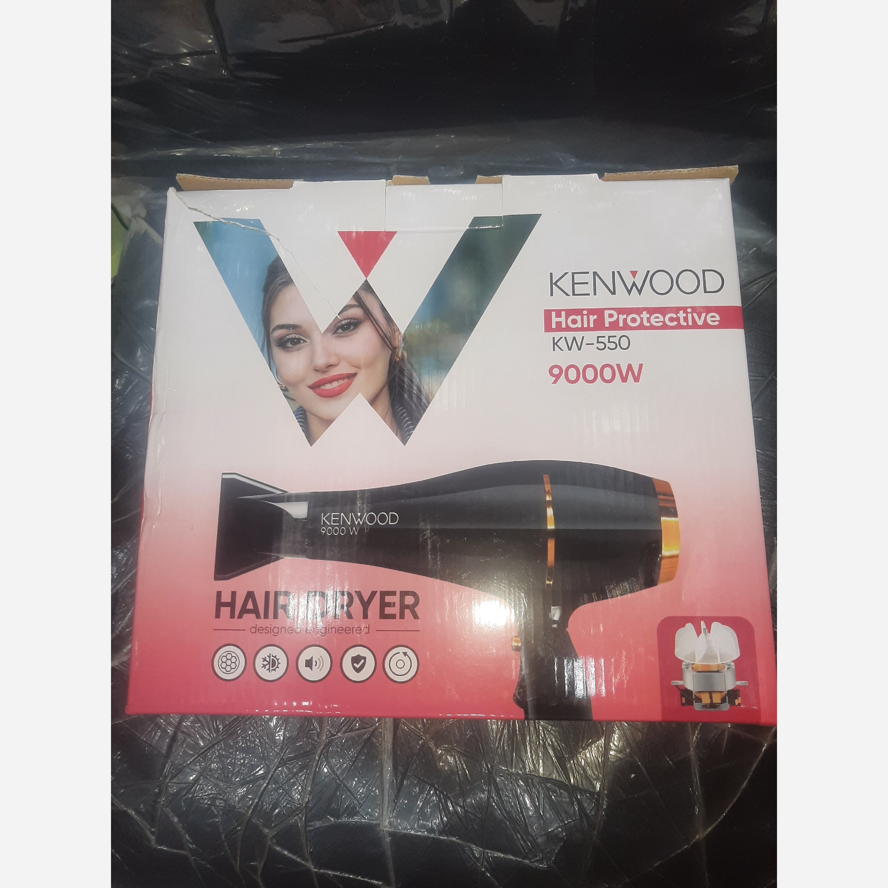 سشوار حرفه ای کنوود با قدرت 9000وات با ویژگی Ionicمدل KW-550