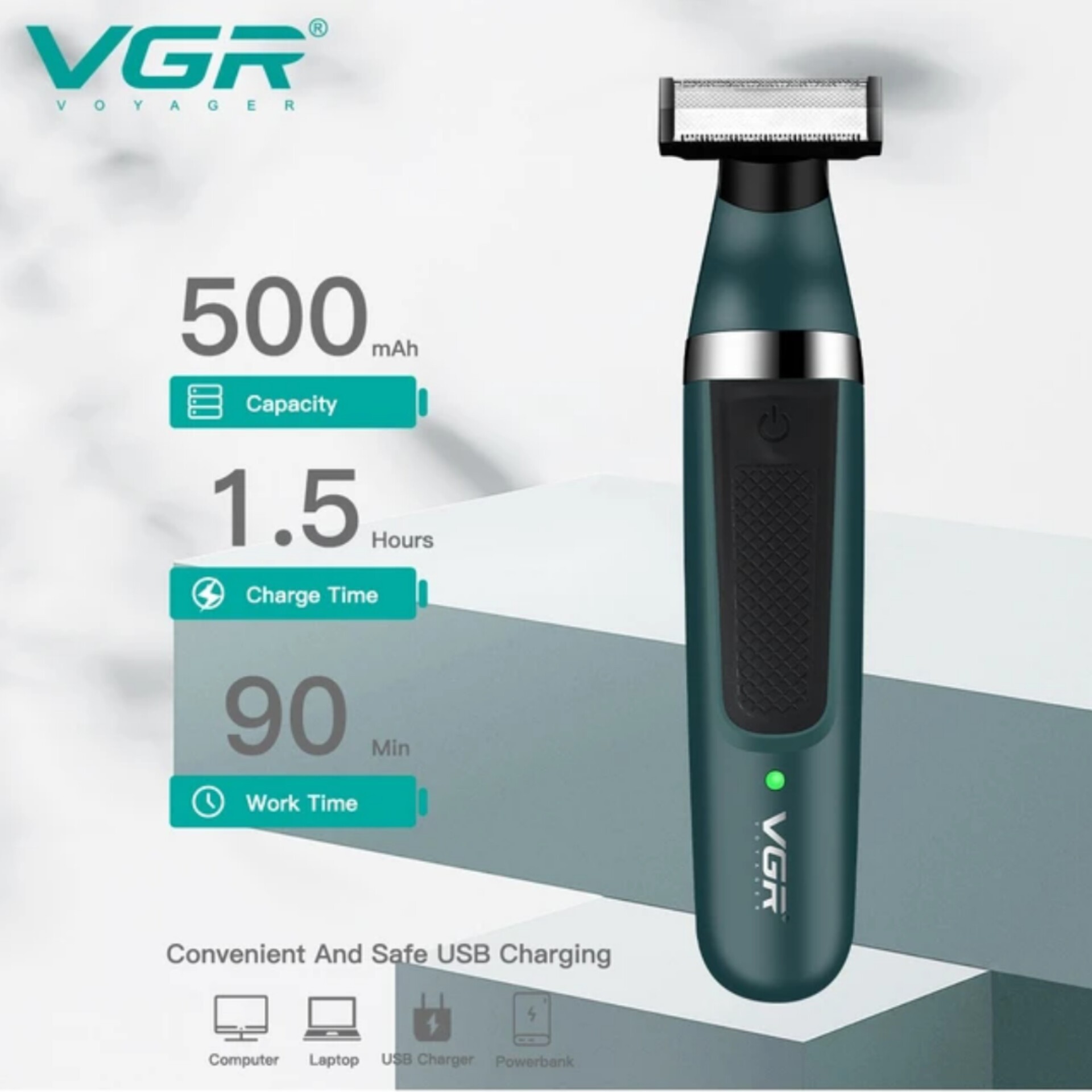 ژیلت برقی ( بادی گروم ) شارژی و برقی مدل VGR393 صفر زنی بهتر از ژیلت کاملآ ضد آب اورجینال