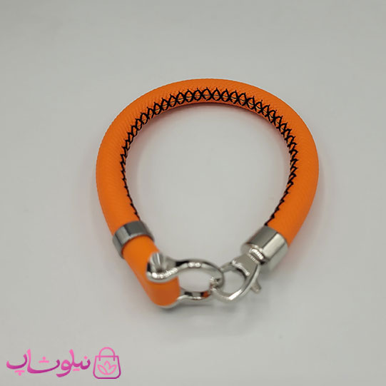 دستبند امگا رابر نارنجی مردانه سایز لارج کیفیت مستر (طراحی جدید) کد 1350