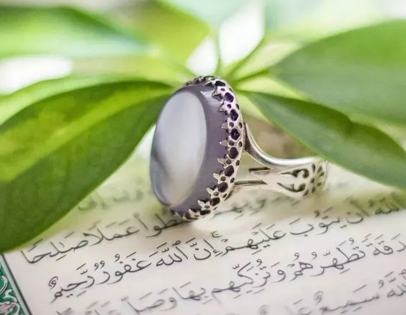 انگشتر نقره باسنگ عقیق سوسنی  کد 1612