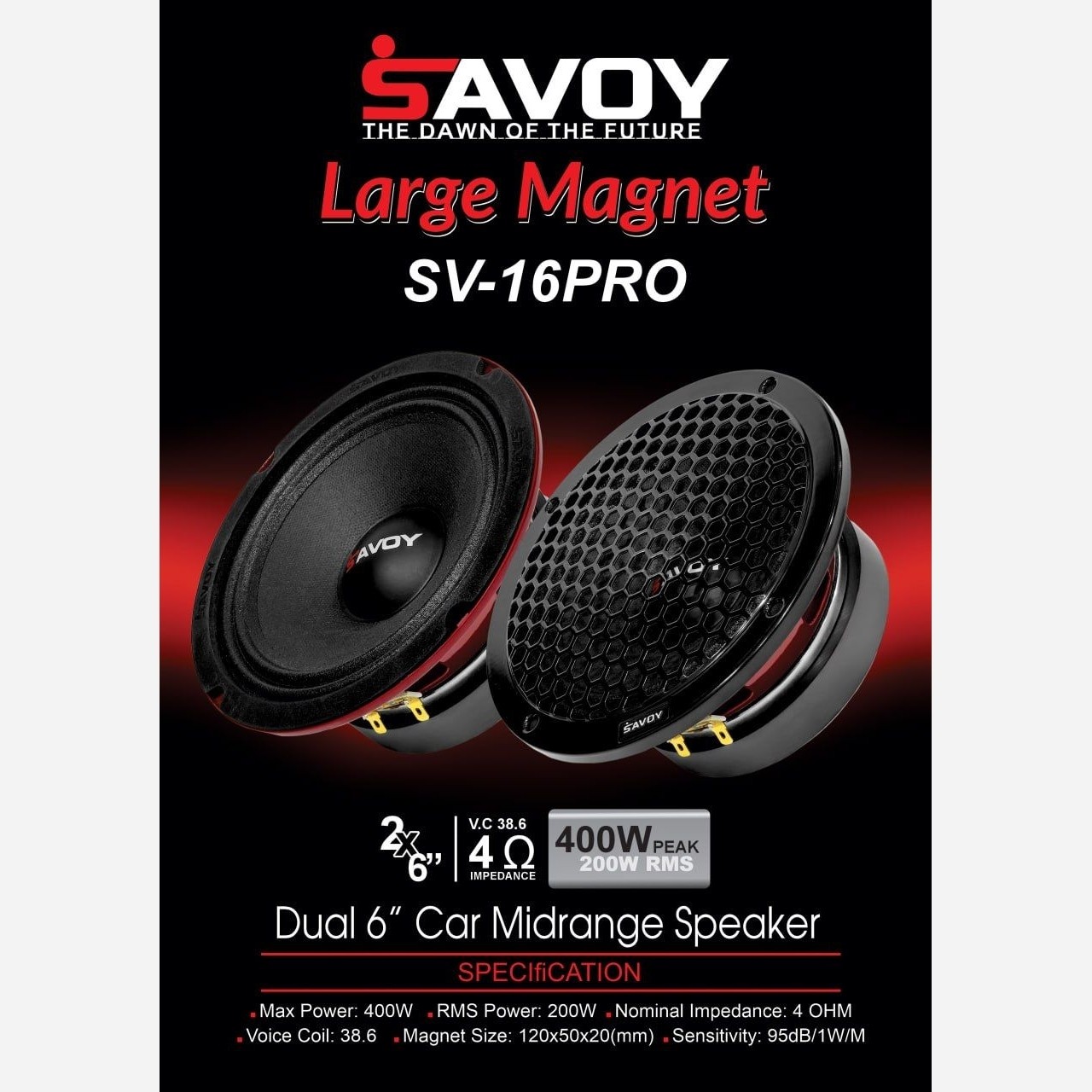 میدرنج 6 اینچ ساووی مدل SV-16 PRO