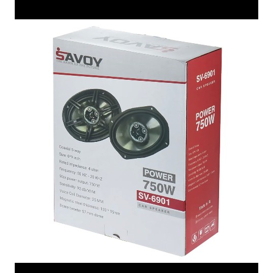 باند اسپیکر ساووی مدل SV-6901 بیضی بسته دو عددی