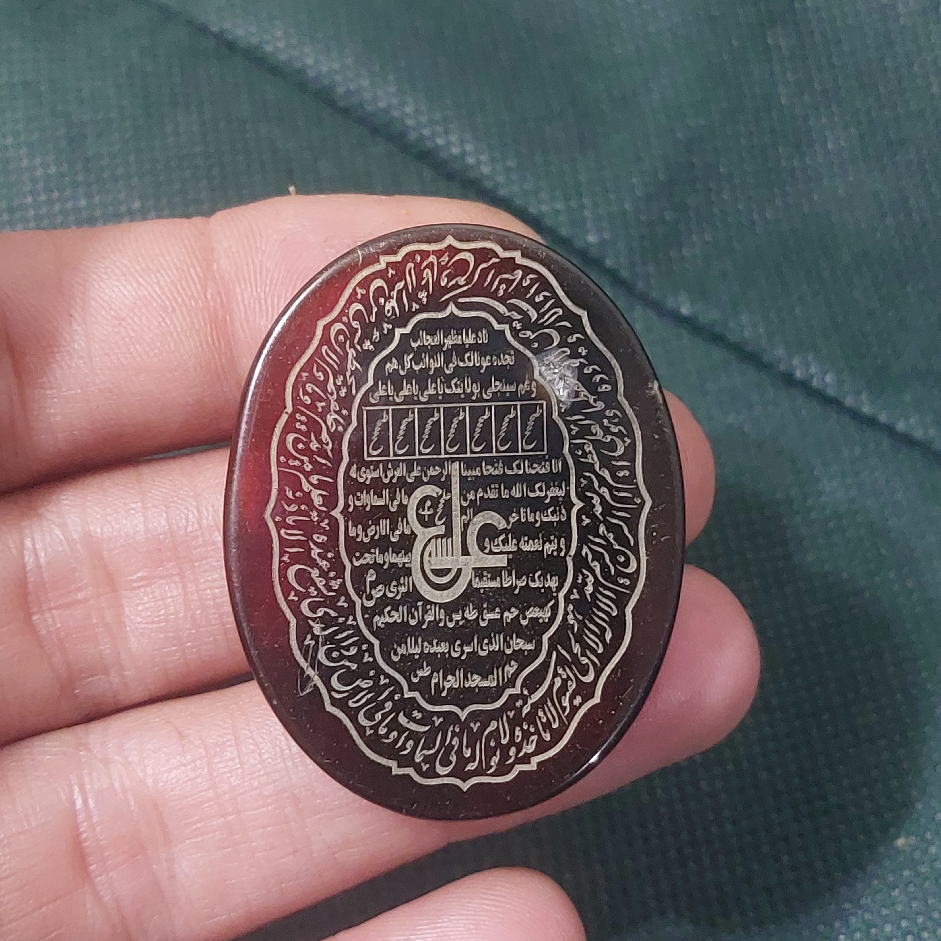 نگین عقیق خراسانی الماس تراش 4 دعا
