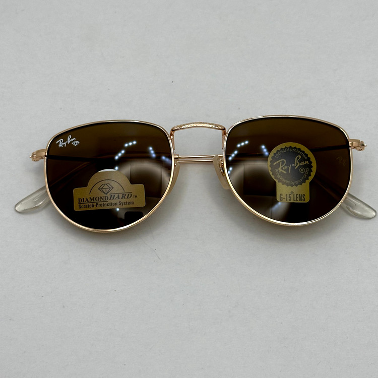 عینک آفتابی ریبن rayban شیشه سنگ قهوه ای طلایی کد rb 3958 - فول پک (ارسال رایگان)