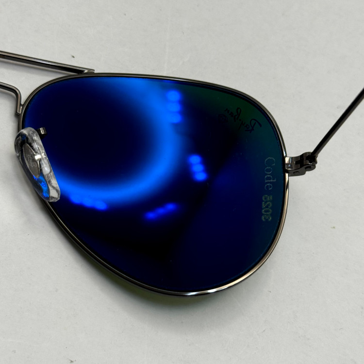 عینک ریبن خلبانی شیشه سنگ فریم نوک مدادی عدسی سبز آمریکایی آنتی رفلکس REYBAN AVIATOR RB 3025 با پک کامل (ارسال رایگان)