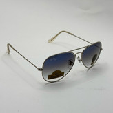 عینک ریبن خلبانی شیشه سنگ آبی هایلایت فریم نقره ای به همراه پک کامل ریبن کد Rayban RB 3025 (ارسال رایگان)