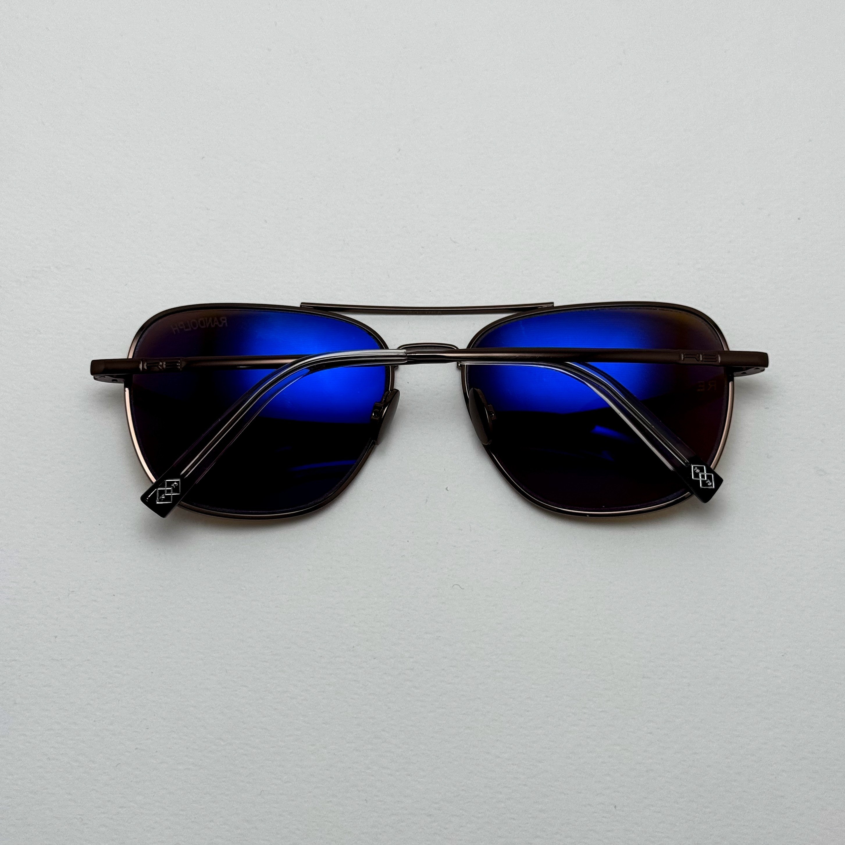 عینک آفتابی خلبانی رندولف شیشه سنگ آنتی رفلکس قهوه ای فریم قهوه ای فول پک RANDOLPH AVIATOR RE 58 24K (ارسال رایگان)