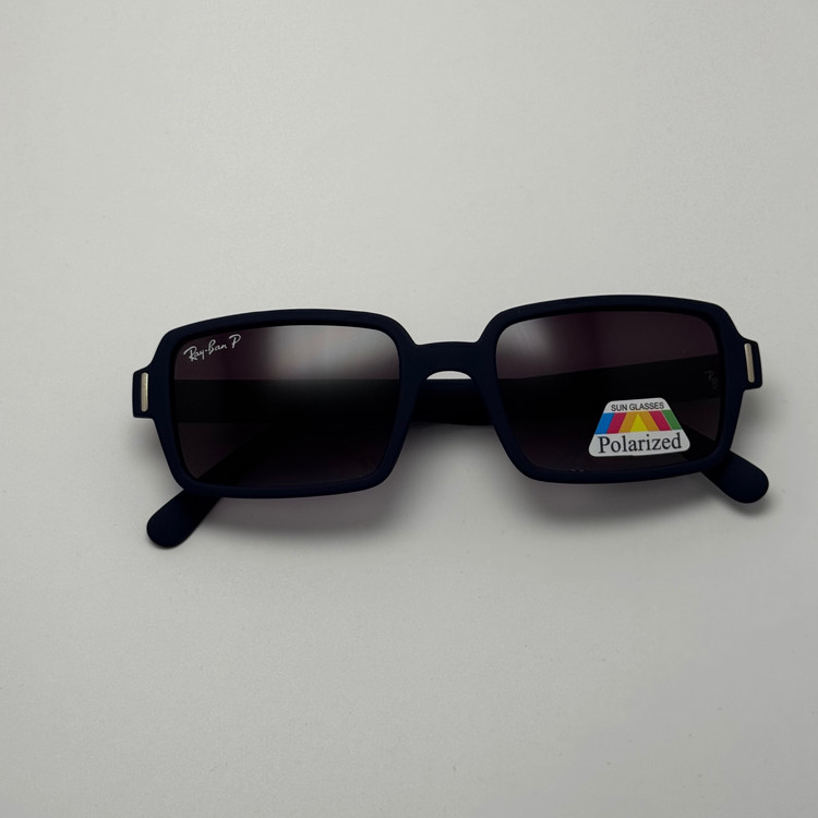 عینک آفتابی پلاریزه ریبن مستطیلی آبی پر رنگ کد rayban RB 2201 (ارسال رایگان)