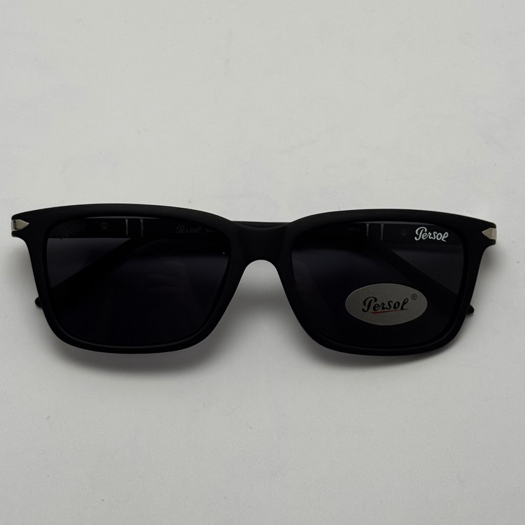 عینک آفتابی پلاریزه پرسول PERSOL مستطیلی لولا فنری کد P 8016 - عینک رانندگی - سایز متوسط (ارسال رایگان)