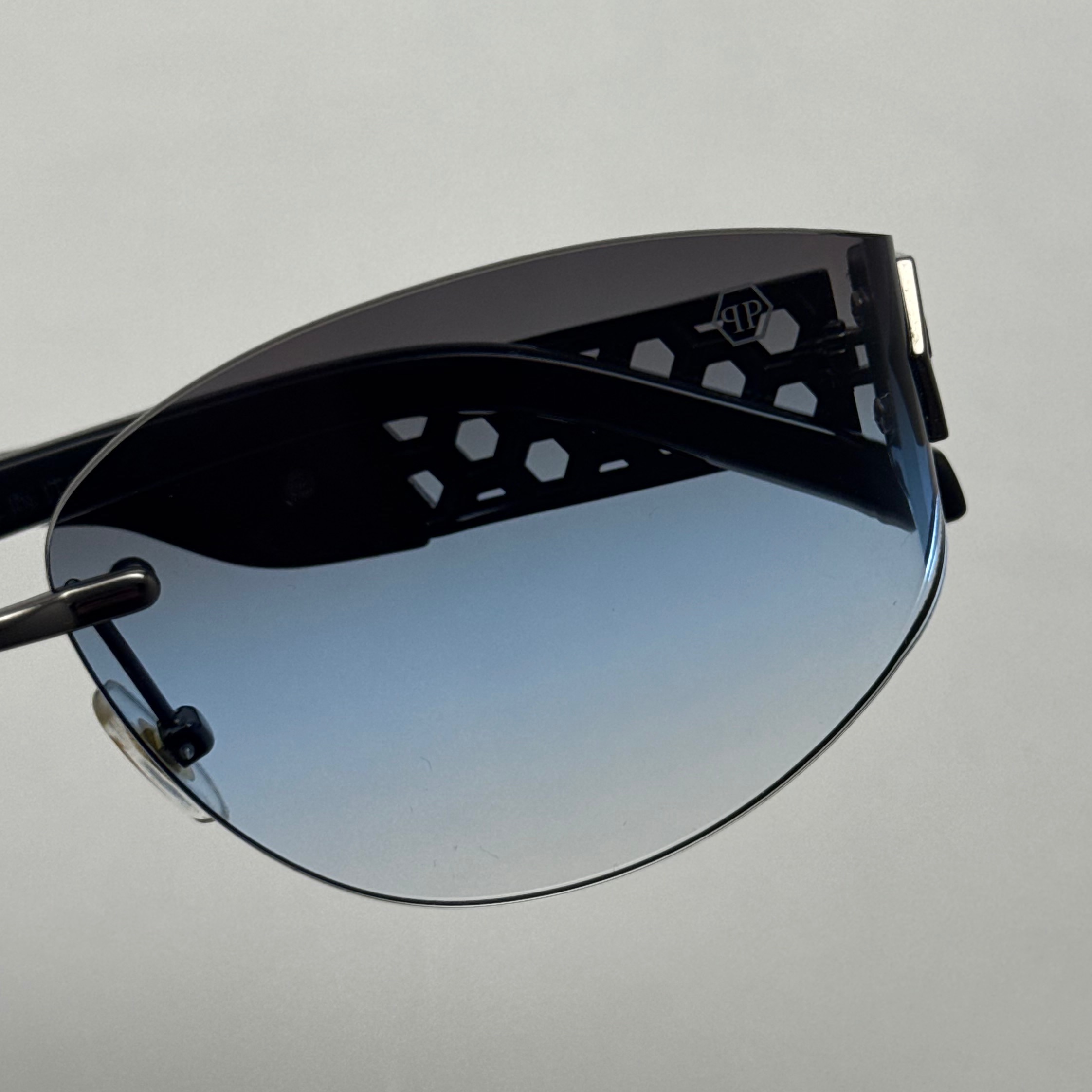 عینک آفتابی فیلیپ پلین Philip Plein مدل Luxury Shield فریم لس آبی - لنز UV400 (ارسال رایگان)