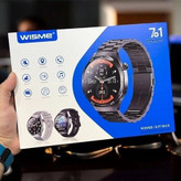 ساعت هوشمند گرد WISME-X37 MAX هفت بند با بند فلزی ورژن 2025 تمام صحفه اورجینال بالاترین کیفیت بازار پرفرووش