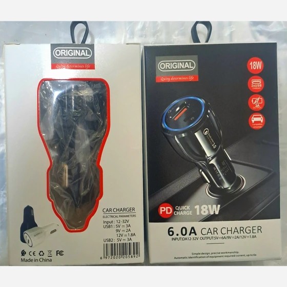 شارژر فندکی جنس خوب دارای خروجی usb و pd فست شارژ پرفروش باحداقل سود ایکس