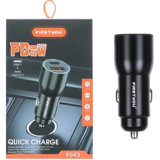 شارژر فندکی خودرو 55 وات و 48 وات دو پورت usb و pd تایپ سی فست شارژ باکیفیت پرفروش باحداقل سود ایکس