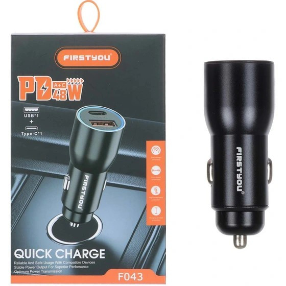 شارژر فندکی خودرو 55 وات و 48 وات دو پورت usb و pd تایپ سی فست شارژ باکیفیت پرفروش باحداقل سود ایکس