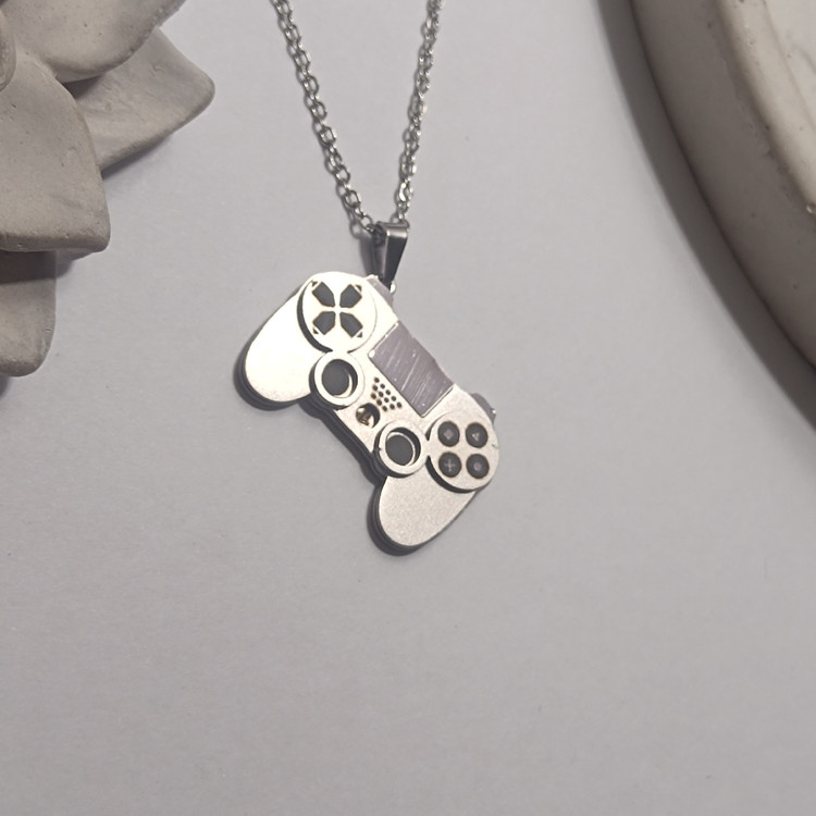 گردنبند دسته پلی استیشن گیمینگ سه بعدی خاص استیل رنگ ثابت