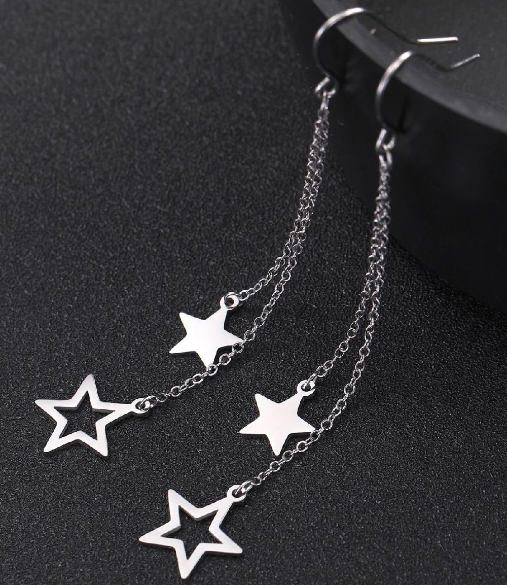 گوشواره ستاره آویز استیل