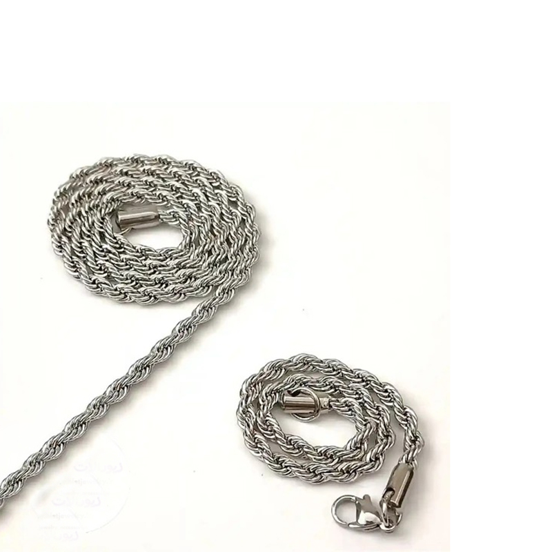 گردنبند استیل طنابی